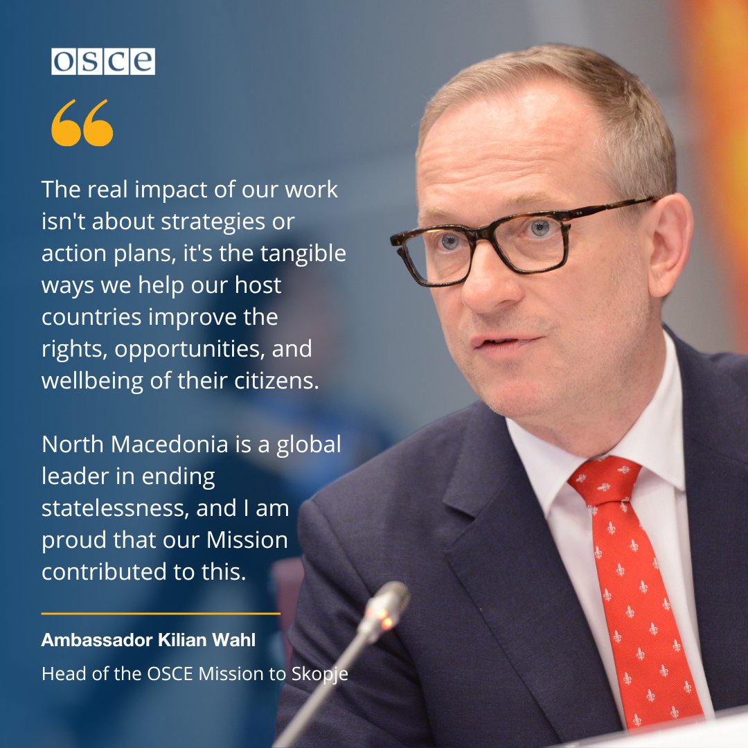 Head of the Mission to Skopje @OSCE_Skopje 🇲🇰 Ambassador Kilian Wahl addressed the OSCE Permanent Council today, highlighting some of the Mission’s key achievements and contributions to security.
