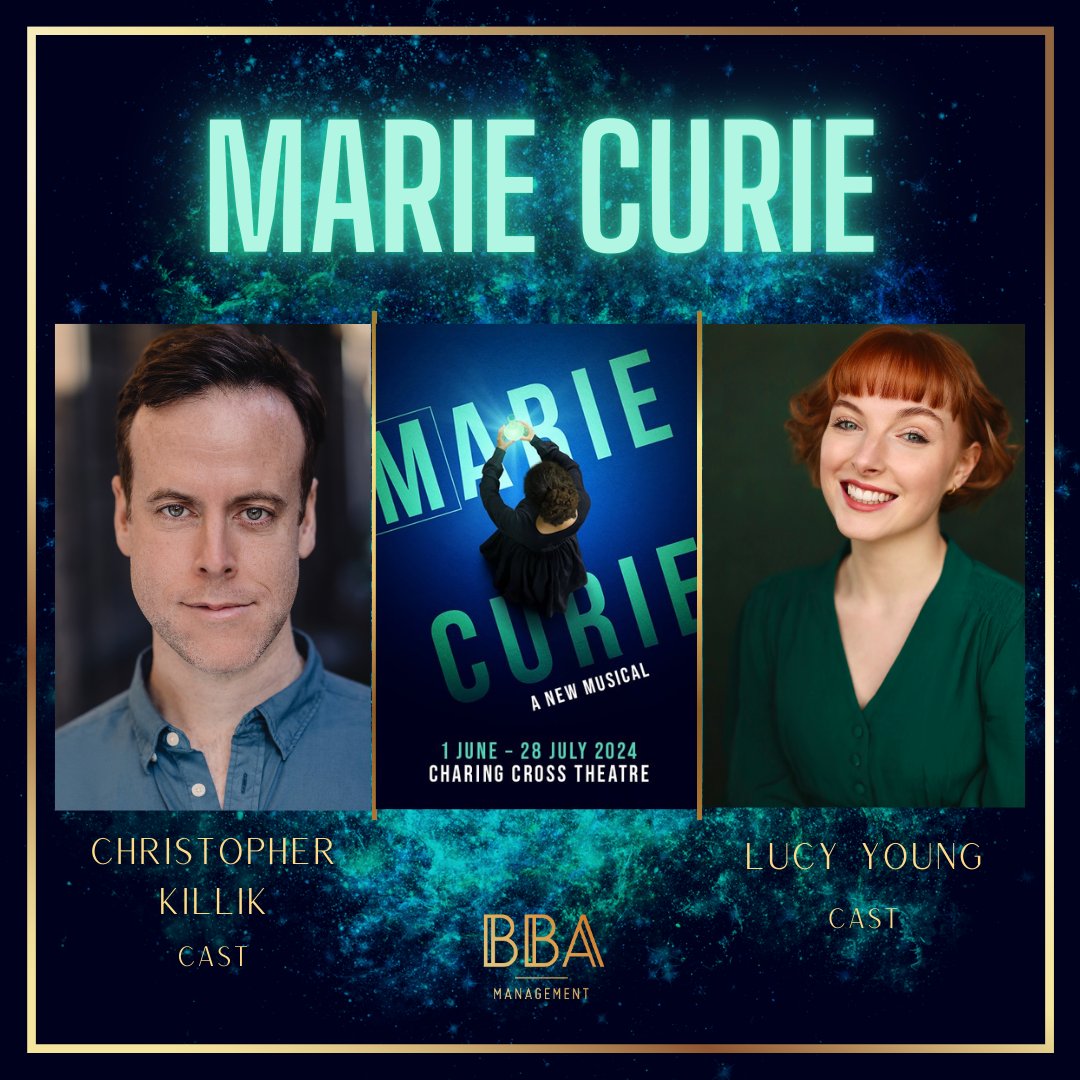 We are thrilled to announce that our brilliant LUCY YOUNG (@lucy_young_uk) and CHRISTOPHER KILLIK (@ChrisKillik) join the cast of Marie Curie at @CharingCrossThr! #proudagents 💙💚