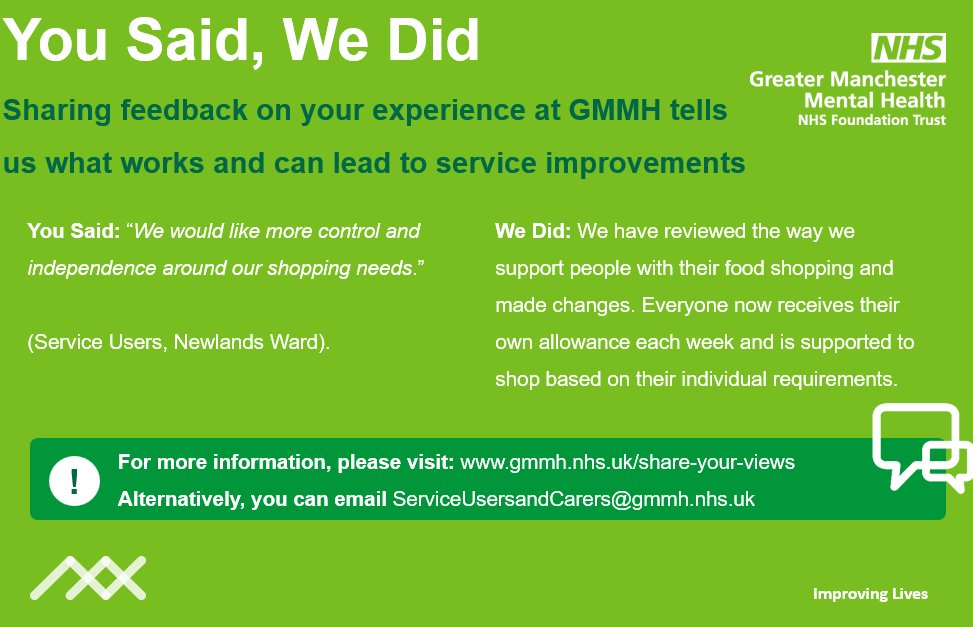 Share your views with us: gmmh.nhs.uk/share-your-vie…👇 #GMMHGetInvolved #YouSaidWeDid