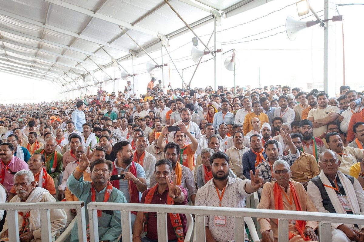 myogiadityanath's tweet photo. आज गौतमबुद्ध नगर लोक सभा क्षेत्र की जनसभा में लोगों के उत्साह ने अभिभूत कर दिया।

इस अविस्मरणीय स्नेह के लिए गौतमबुद्ध नगर वासियों का हार्दिक आभार! https://t.co/cLGa4J0SaD