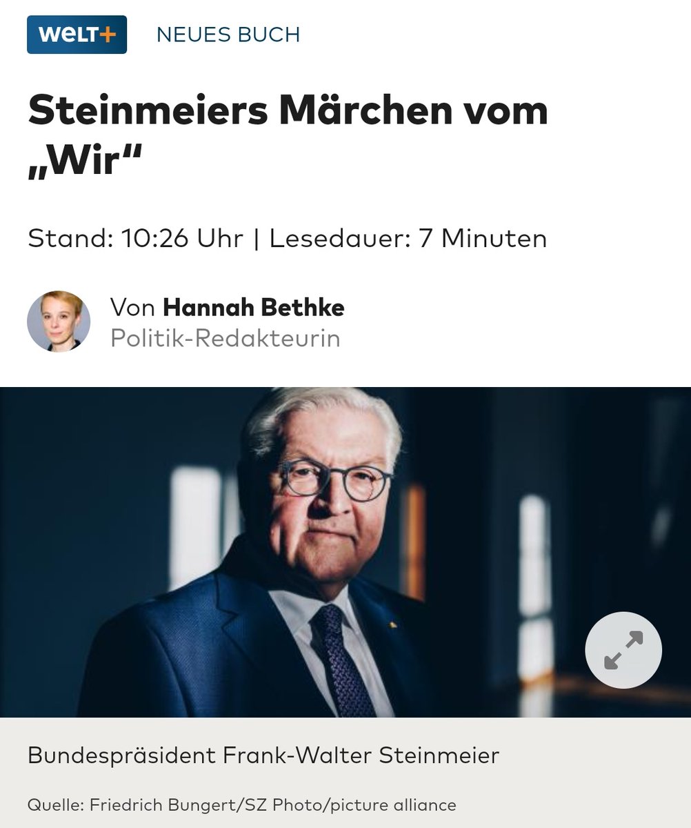 Nicht mein #Bundespräsident. 👇 welt.de/politik/deutsc…