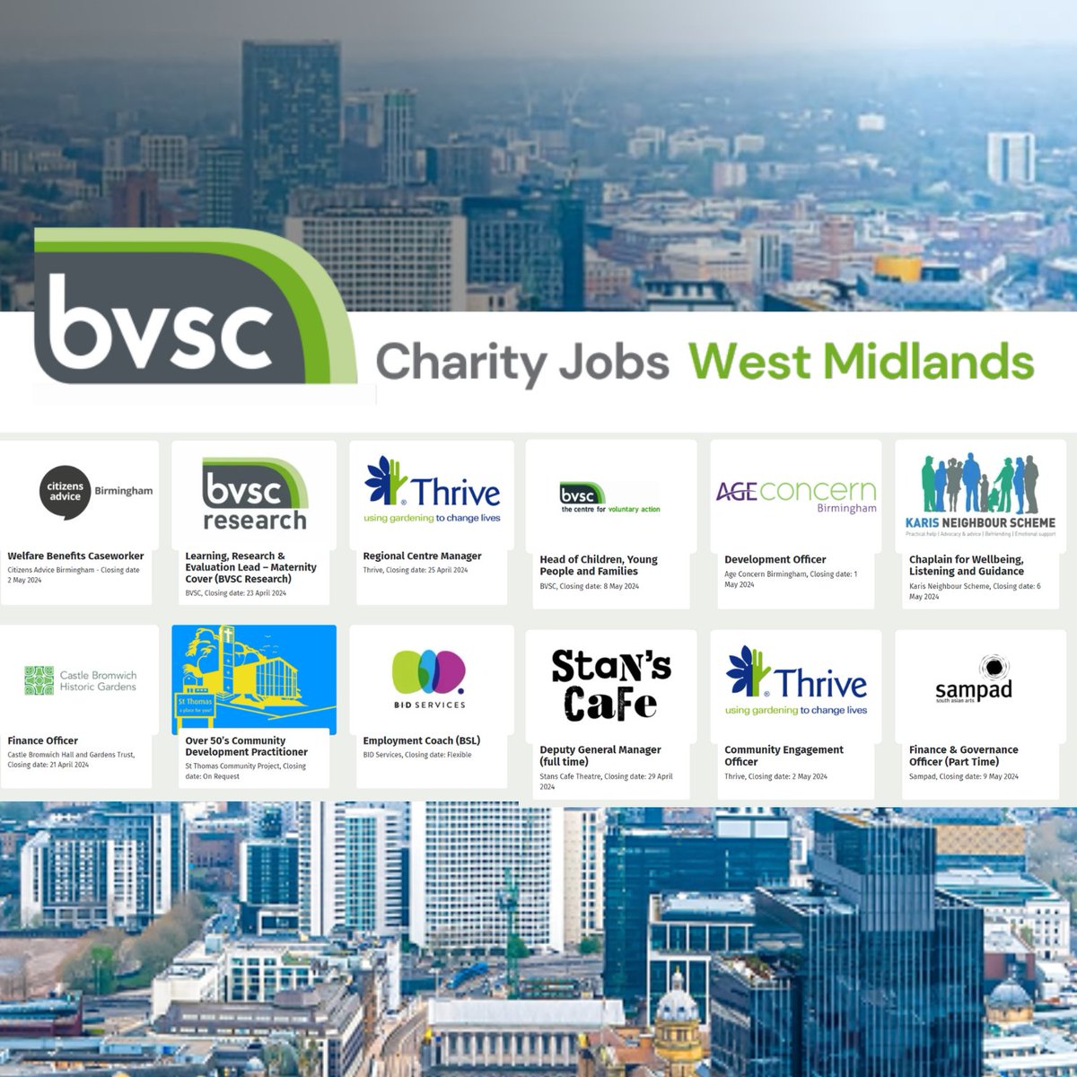 Find a career with purpose, working for a #charity or not-for-profit in the #WestMidlands region. #CharityJobs #birmingham #careers #jobsearch bvsc.org/bvsc-charity-j…