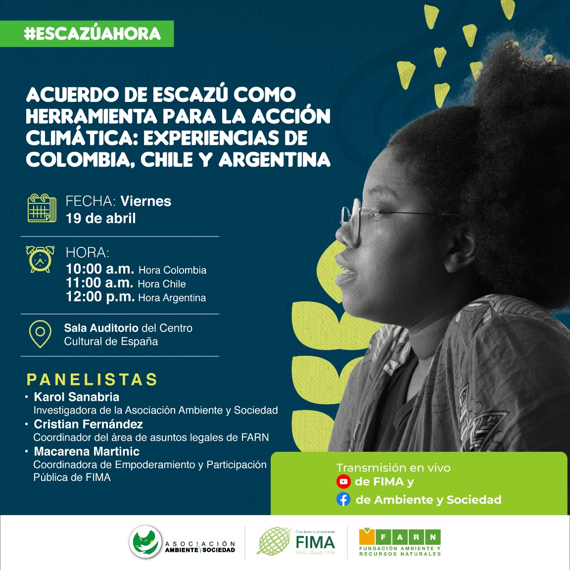 ambienteysoc's tweet image. #EscazúAhora📣 | Desde Ambiente y Sociedad estaremos participando en la #PreCOP y #COP3 del Acuerdo de Escazú 🤓⭐️. Te invitamos a conocer más de estos eventos aquí 👇.

📹 ¡También transmitiremos a través del canal de YouTube de @FIMA_Chile  y nuestra página de Facebook!