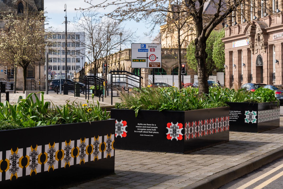 Scan and spy away...📱🔍 Take a mooch around Middlesbrough this weekend with the 'I Spy The Historic Quarter' trail. Discover the new illustrations, planters and pedestrian crossings around Exchange Square created by artist, Aphra O'Connor. Map🗺: historicquarter.co.uk