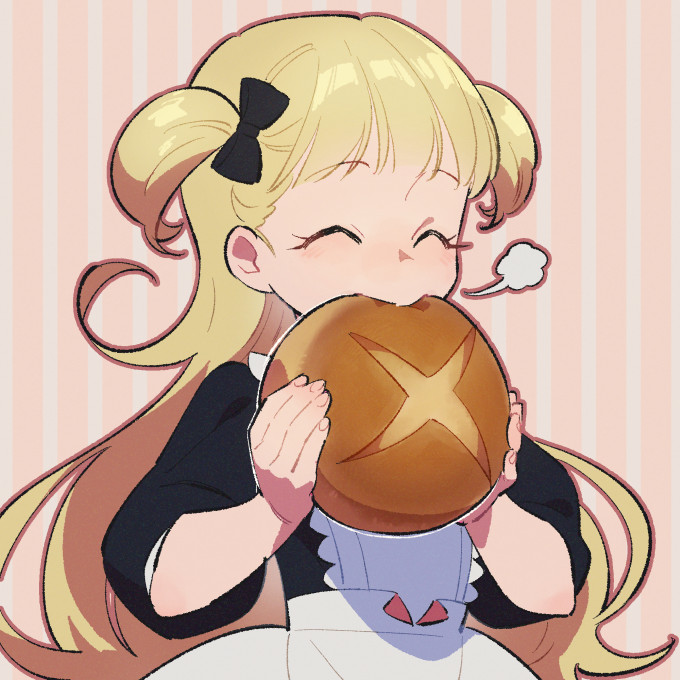 「エミリコがパンを食べるだけ」|煮込みのイラスト