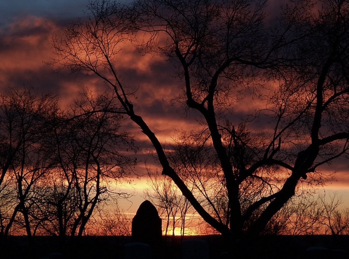 Cemetery Sunrise by Kathy Fenton