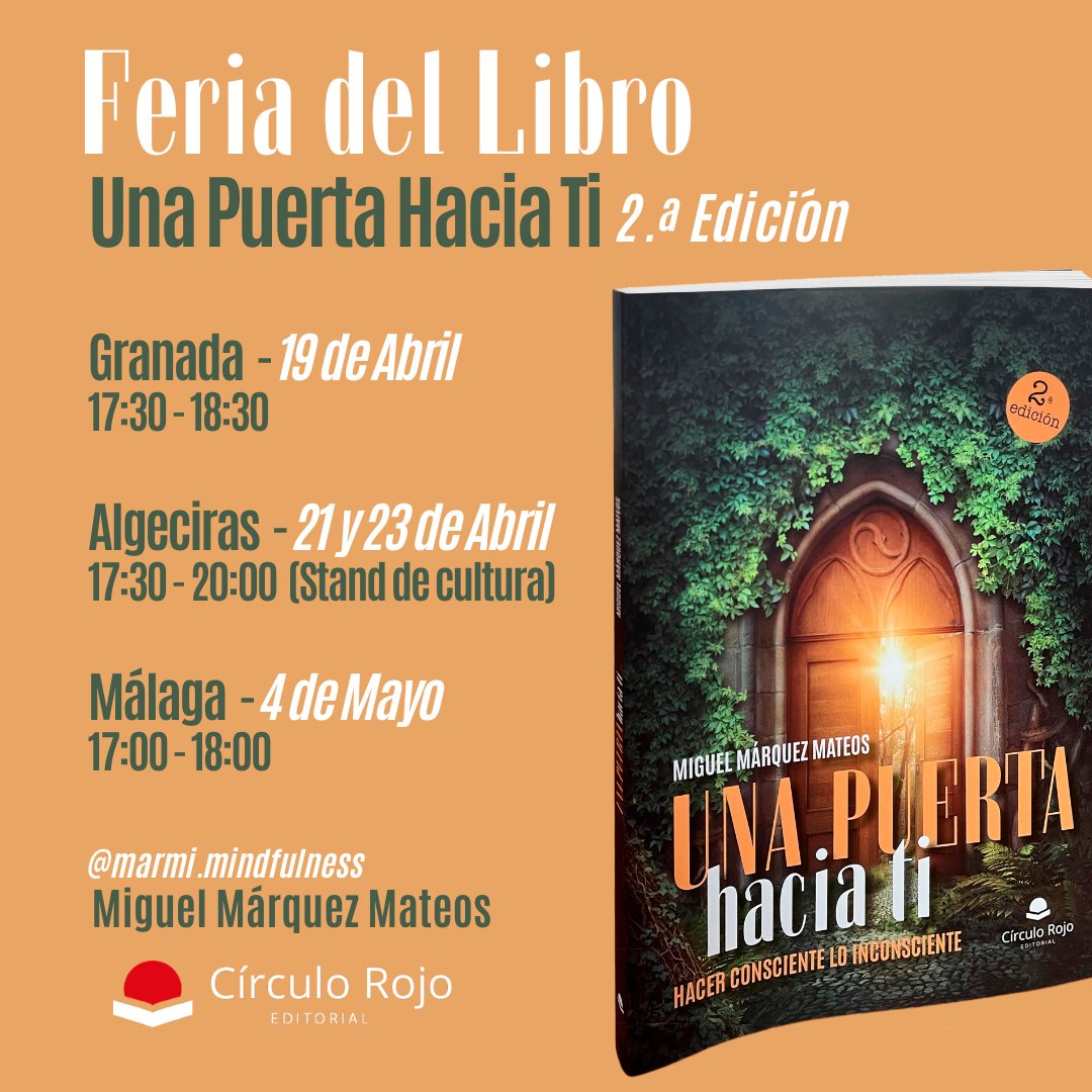 DiarioDeMarmi's tweet photo. FERIA DEL LIBRO 2024✍️📖

Con lucha ilusión estaré firmando ejemplares en la #feriadellibro de #granada #malaga y #algeciras con la segunda edición de "Una Puerta Hacia Ti". Para aquellos interesados que les pille lejos, dejo enlace de amazon, gracias🙏💙

https://t.co/DbGFeNNjgz https://t.co/70G5lKygiR
