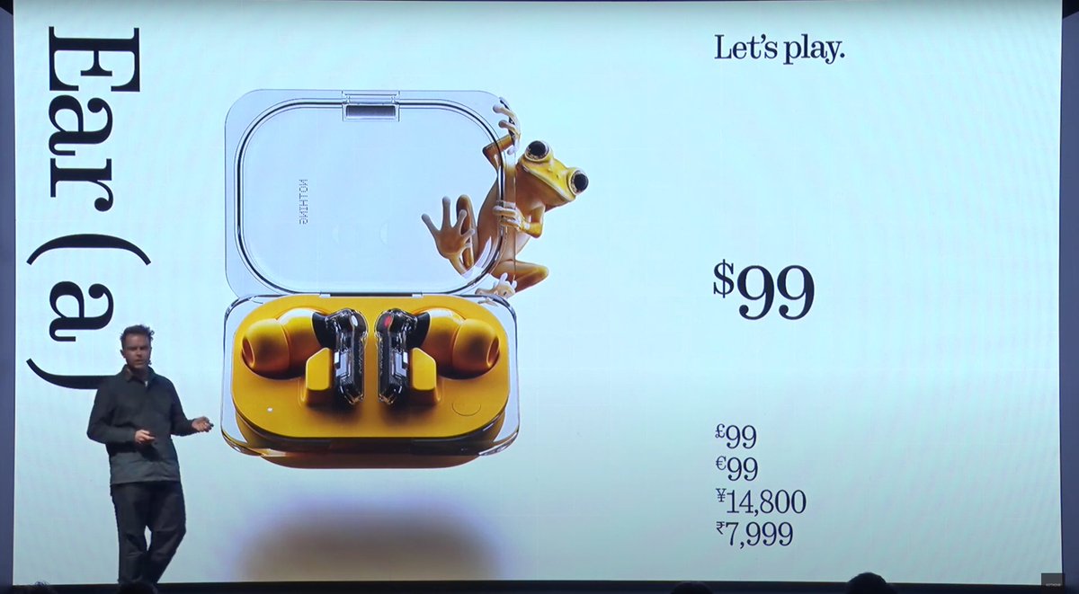 Nothing Ear & Ear (a) launched in 🇮🇳 India! Yes, the 3rd Gen is even more expensive. Here are the prices 💰 Nothing Ear: ₹11,999 / $149 I like the addition of LDAC but not exactly competitive. Nothing Ear (a): ₹7,999 / $99 Thoughts? Will be hard to compete OnePlus. #Nothing