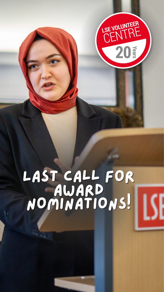 Nominations close TOMORROW for our annual Awards! We are on the lookout for 1.Volunteer of the Year (student) 2.Voluntary Organisation of the year (charity/external organisation) 3.Voluntary Group of the Year (student group) shorturl.at/mGIS7