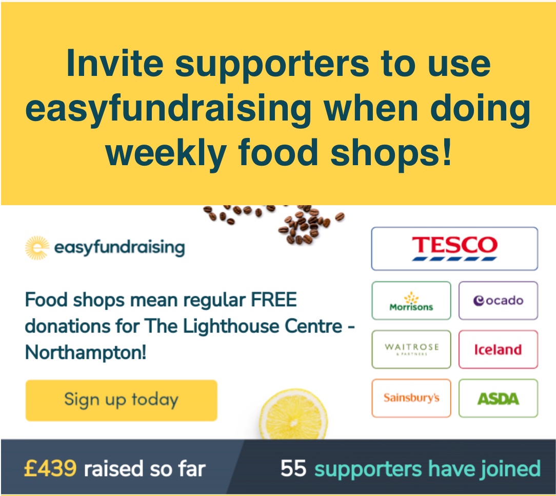 When you're doing a food shop, please use @easyuk! You can raise free donations for us! Plus, order with selected supermarkets for your chance to WIN back the cost of your shop! If you're not supporting us on easyfundraising yet, sign up here: join.easyfundraising.org.uk/thelighthousec…