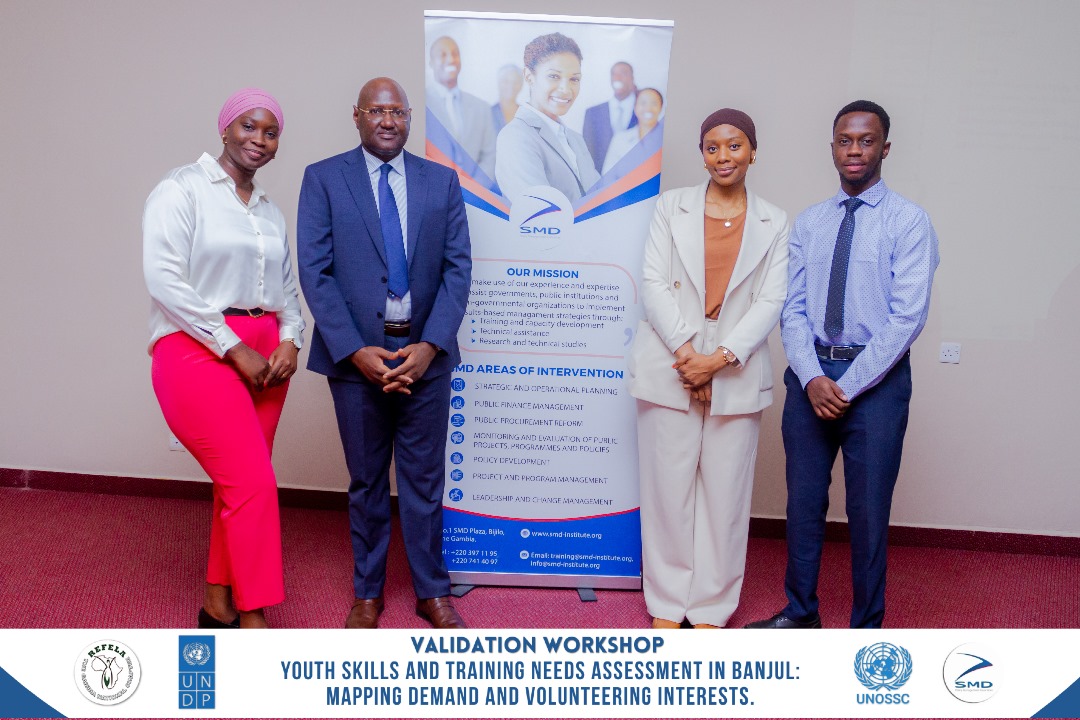 PolicySmd's tweet photo. SMD was contracted by the UNDP, Gambia office to conduct a youth skills assessment in Banjul. Upon assignment completion, we facilitated a validation workshop to ensure the findings outlined in our consultancy report aligns with the needs of Banjul and its youth. https://t.co/7asT6Qcl7l