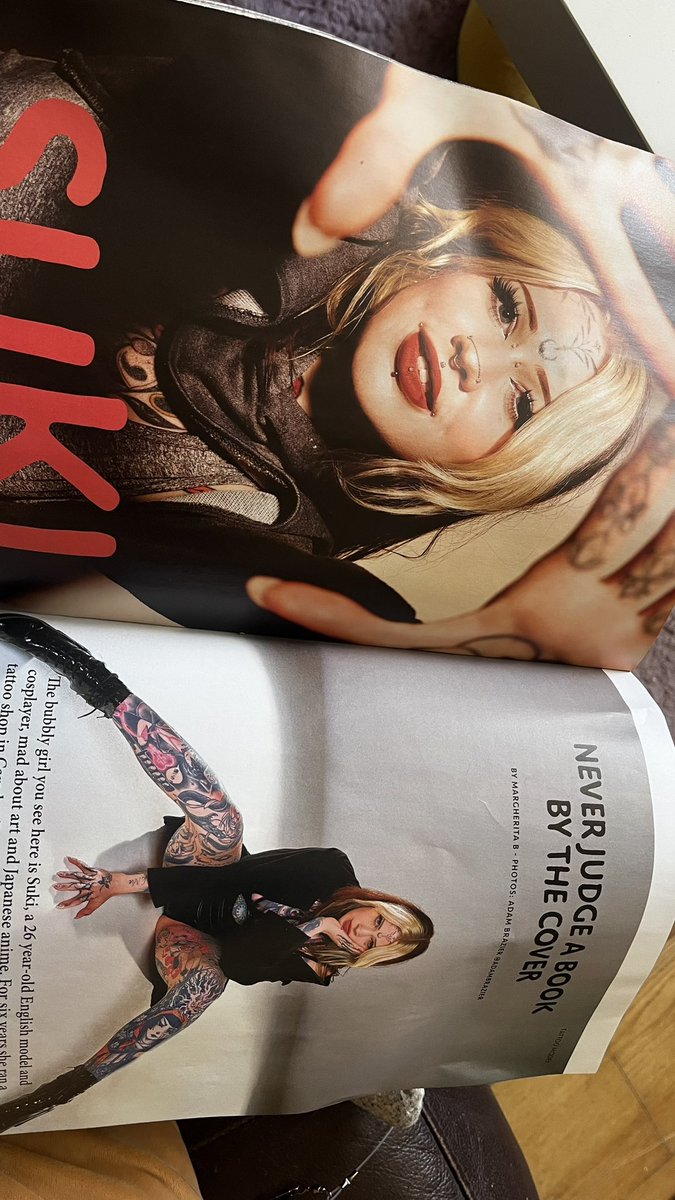 sukiinya's tweet photo. @TattooLifeMag out worldwide! Featuring a 4-page spread of mee!! 😍 https://t.co/je3iPFJb3E