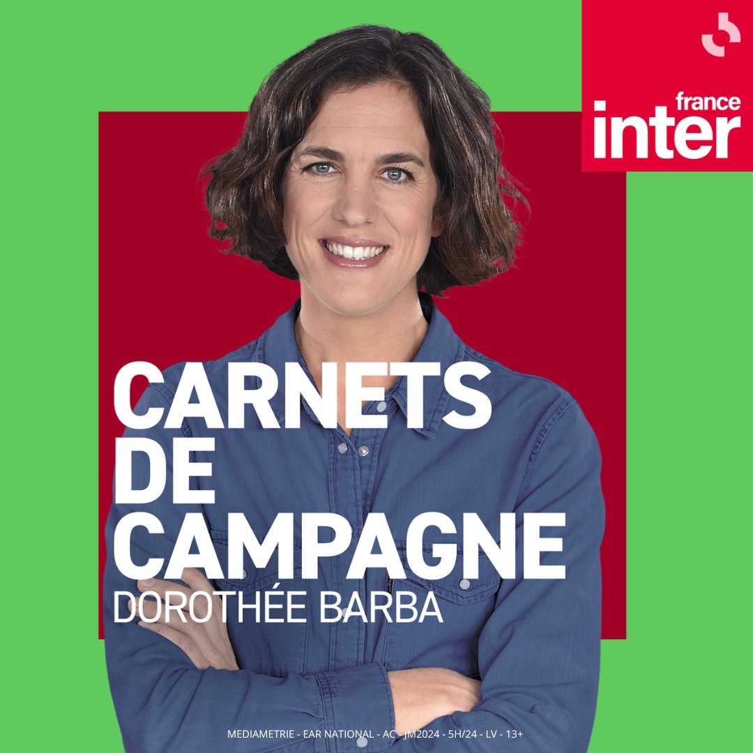 Vous êtes 1 539 000 auditeurs à découvrir les initatives locales de Carnets de Campagne avec Dorothée Barba chaque jour à 12h30.

+ 132 000 auditeurs en un an, large leader à cet horaire. MERCI ❤

Pour le direct, c'est par ici ➡️radiofrance.fr/franceinter/po… #AudiencesMédiamétrie