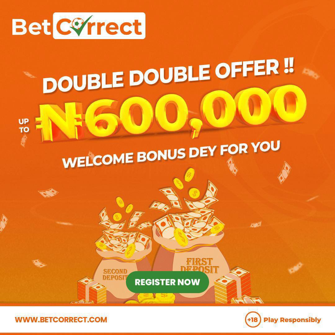 100 ODDS ON BET CORRECT SECOND HALF 0.5 OVERS CODE: BCH5DLQ0 Claim a 150% bonus on your first & second deposit when you sign up with @BetcorrectNG Sign up here 👉 bit.ly/Oddshiveisback Telegram 👉 T.me/oddshive You can easily fund your account with Palmpay 💡…