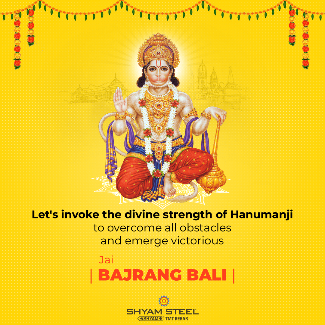 On this sacred occasion of Hanuman Jayanti, may Hanumanji's divine grace fill your life with boundless strength and unwavering faith, guiding you through every storm!

#HappyHanumanJayanti #HanumanJanmotsav #JaiBajrangbali #ShyamSteel #flexiSTRONG #Hamesha_Ke_Liye_Strong