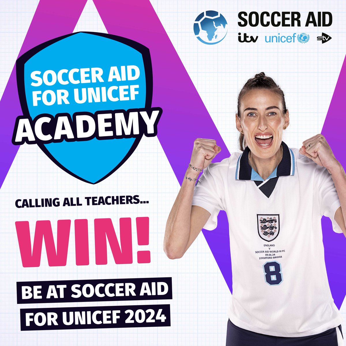 Sign up to the Soccer Aid for UNICEF Academy to enter the Mascot Design Competition! One student could be a winner and at Stamford Bridge on Sunday 9 June 2024. For more info go to socceraid.org.uk/schools 🏆 T&Cs apply.