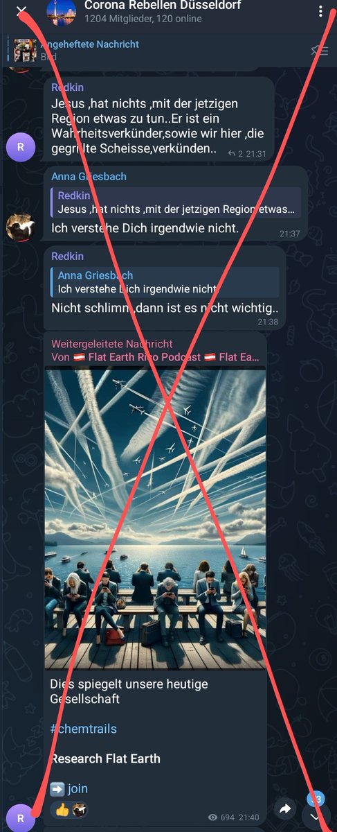 KoeAntifa161's tweet photo. #Redkin hat es erfasst.
Die Wahrheitssucher sind wie Jesus und verkünden gegrillte Scheibe. Was aber nicht wichtig ist.
#AnnaGriesbach versteht es nicht. Wie immer.
#Querdenken in a nutshell. https://t.co/Aj9q6Zd6gS