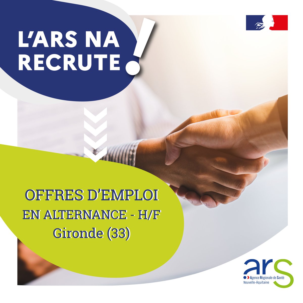 #ARSRecrute | 🔎👤L’@ARS_NA_DD33 propose des offres d’#emploi en alternance. 👉Rejoignez-nous pour vous investir dans un #métier qui a du sens ! 2 offres d’emploi en tant qu’ apprenti.e : candidatez !🚀 📨 À vos CV : …lle-aquitaine-recrute.talent-soft.com/offre-de-emplo…