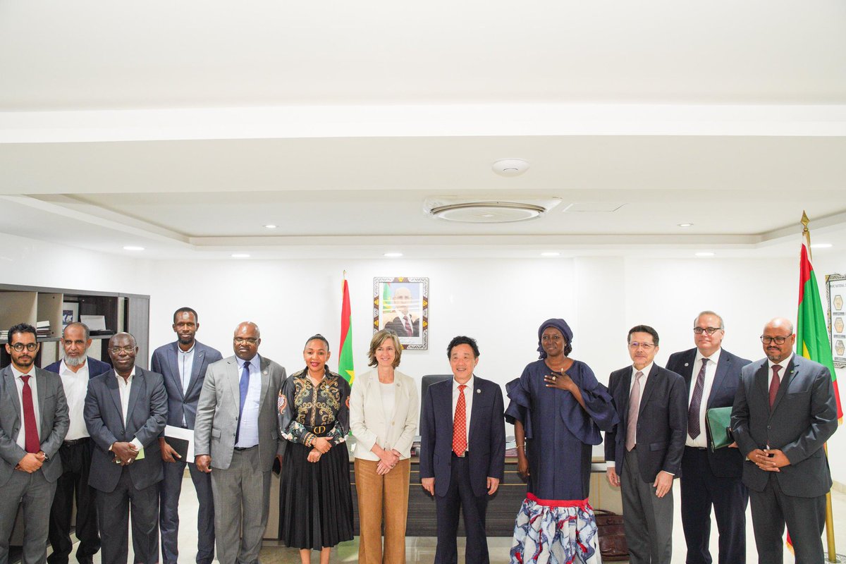 April 15, 2024, Nouakchott, Mauritania - FAO Director-General QU Dongyu meets with Minister of the Environment Lalya Aly Kamara ( Nouakchott - Mauritanie ) @FAOMauritania @ONUMauritanie