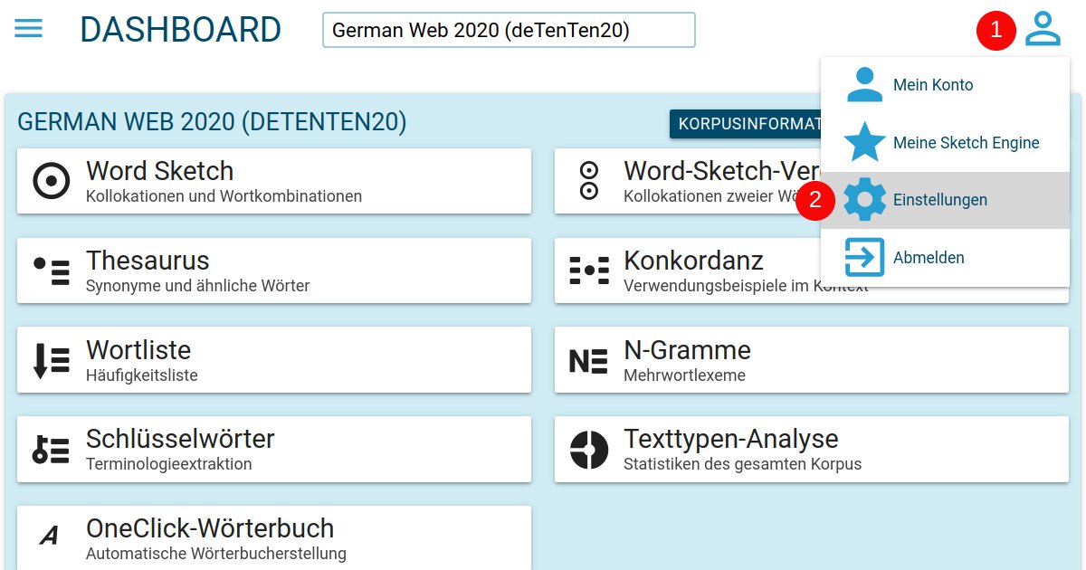 Sketch Engine spricht schon wieder Deutsch! We've completed the German translation of the interface. Huge thanks to the diligent work of German students Christopher, Mona, and Jonas from the Translatology program at @UniLeipzig, and our colleague František. #corpuslinguistics