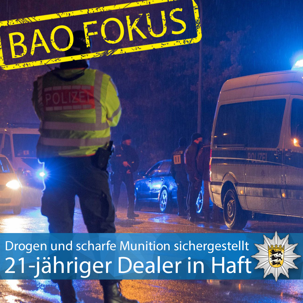 #BAOFOKUS ⚠️ Unsere Kollegen haben am Dienstag einen 21-Jährigen festgenommen, der bewaffnet mit Drogen gehandelt haben soll. Auch er steht mit Zusammenhang mit den rivalisierenden Gruppen im Großraum Stuttgart. Zur PM ▶️ t1p.de/pzlsd Euer #LKABW #BereitfürSicherheit
