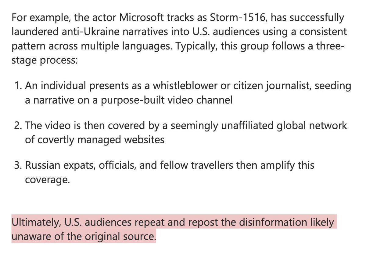 Report: Russia seeking to interfere in US elections & undermine support for #Ukraine. Tactics include propaganda-laundering.👇 1/ By @selectedwisdom blogs.microsoft.com/on-the-issues/…