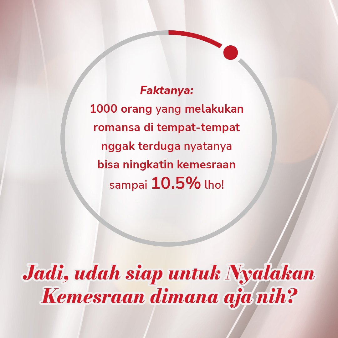Aktivitas yang itu-itu aja bikin gairah hubungan makin berkurang? 

Jangan dibiarin 🫣

Tunggu ide-ide tempat nyalakan kemesraan dari Sutra! 

#NyalakanKemesraan
#WaktunyaSutra