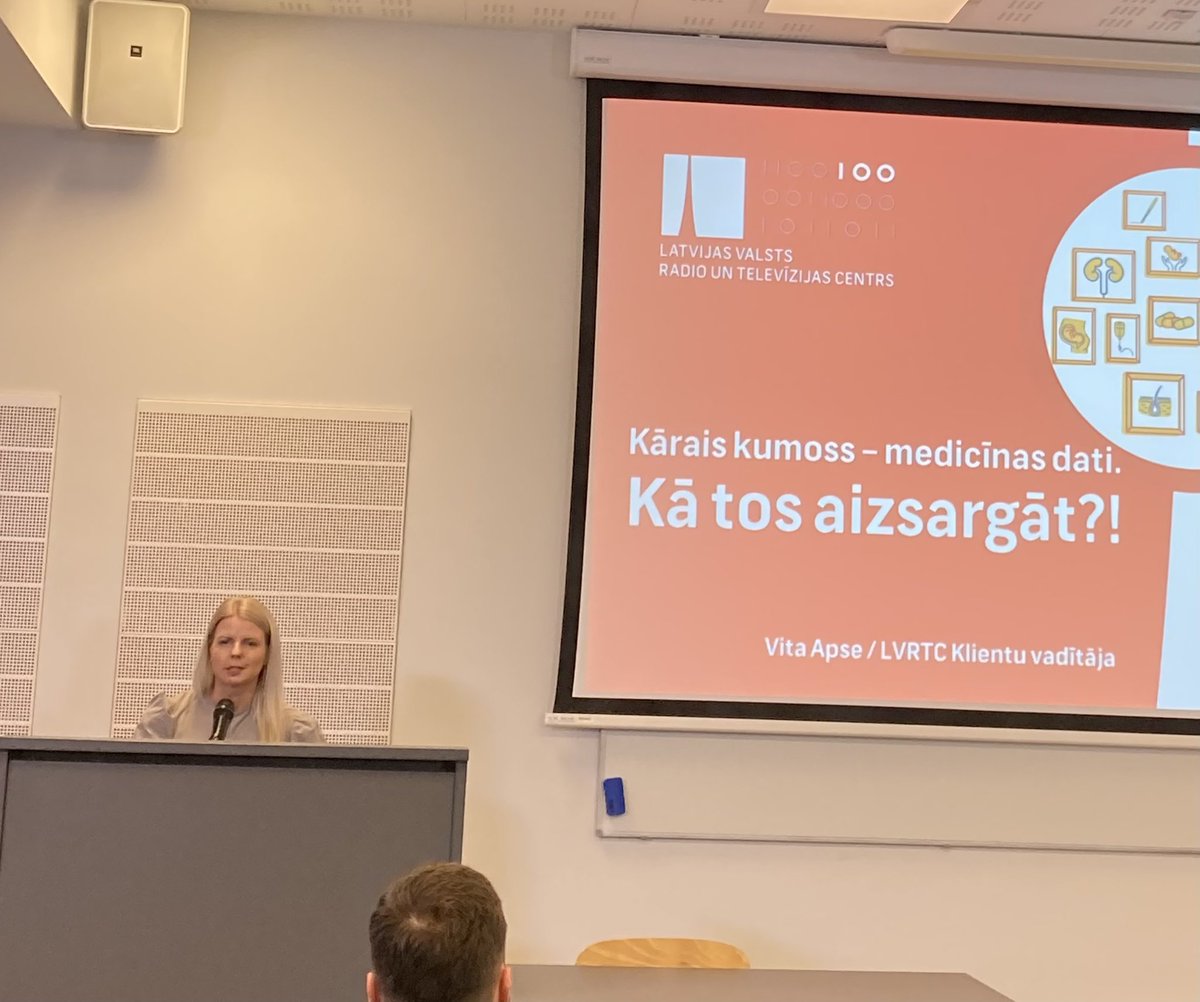 Melnajā tirgū pacientu dati ir pat 40 reizes vērtīgāki nekā kredītkartes dati,jo tos nevar mainīt un bloķēt,LATa konferencē #DigiVeselība2024 uzsvēra <a href="/LVRTC_TVtornis/">LVRTC/TV torņa ziņas</a> Klientu vadītāja Vita Apse.