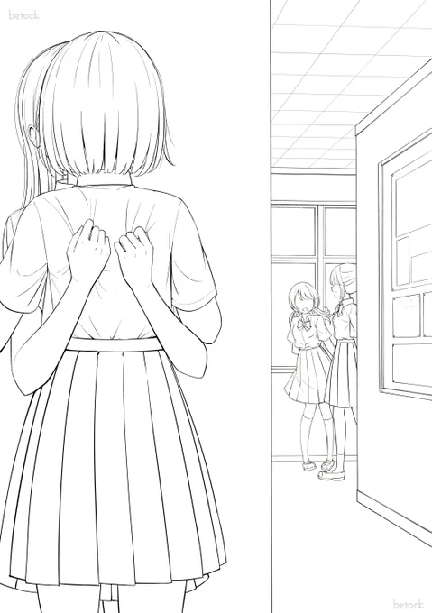 線画を進めました 