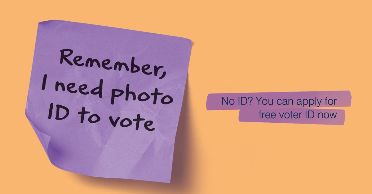 Local elections are on Thursday 2 May! 📣 If you need to, register for a postal or postal-proxy vote before 5pm today (18 April) ⬇️ runnymede.gov.uk/elections-2 📣 To vote at a polling station, you need to bring photo ID. Check if your ID is accepted ⬇️ electoralcommission.org.uk/voting-and-ele…