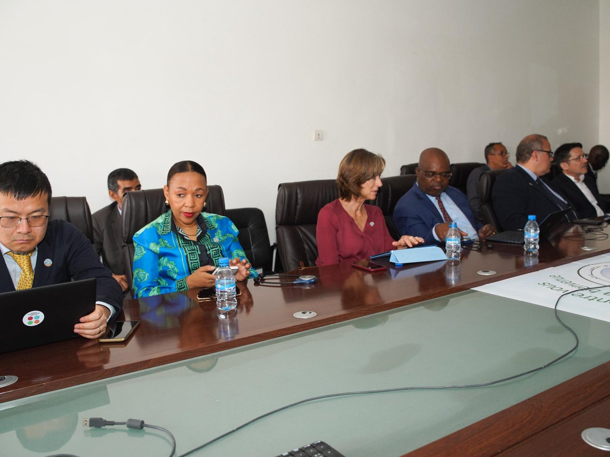 April 16, 2024, Nouakchott, Mauritania - FAO Director-General QU Dongyu meets with Minister of Agriculture Memma Ould Beibata ( Nouakchott - Mauritanie ). @FAOMauritania @ONUMauritanie @FAODG