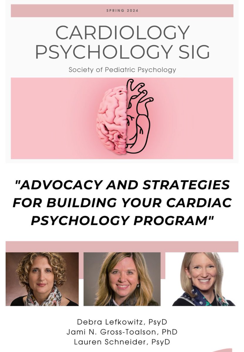 Hey #SPPAC2024 @Div54DivSIG followers! Join @CardiologyPsych SIG this Friday at 12PM EST (9AM PST) to hear updates from the year, learn from our amazing abstract award winners, and join this panel for a program-building discussion! @lefkowitz_debra @jamihawkk @SaritaAnaisPhD