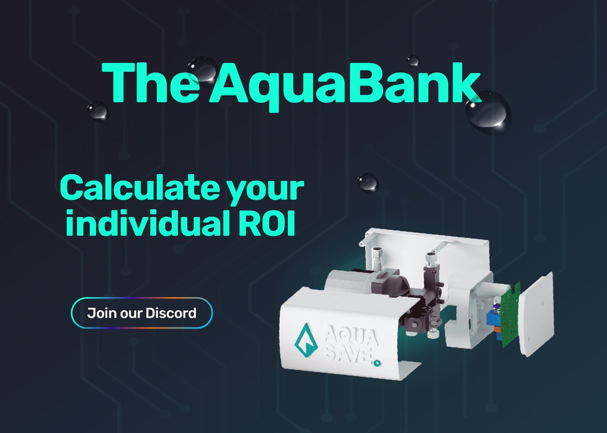 Do you want to know the return on investment of our AquaBank? Join our Discord and participate in the experiment to calculate your individual ROI of using the AquaBank! 💸 #DePIN #AquaSave