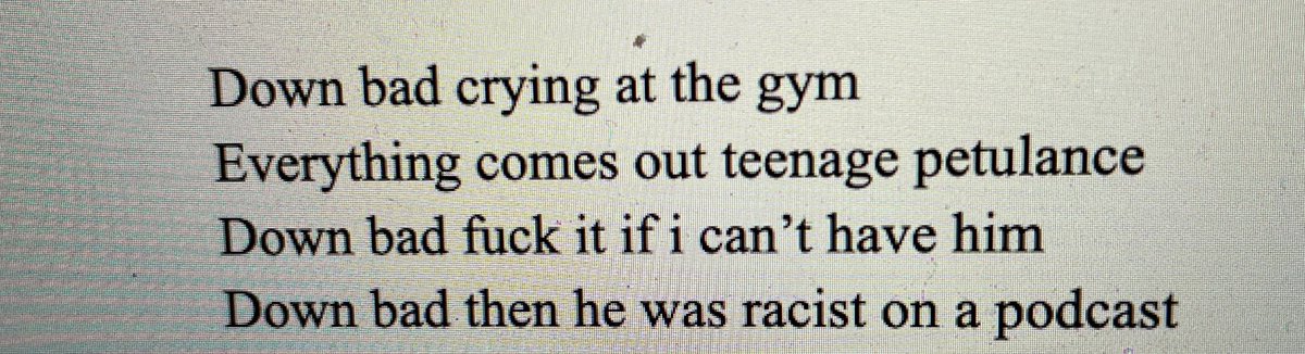 basic_chanel's tweet photo. These lyrics… she was actually down bad for Matty Healy https://t.co/zMZEpYp8JD