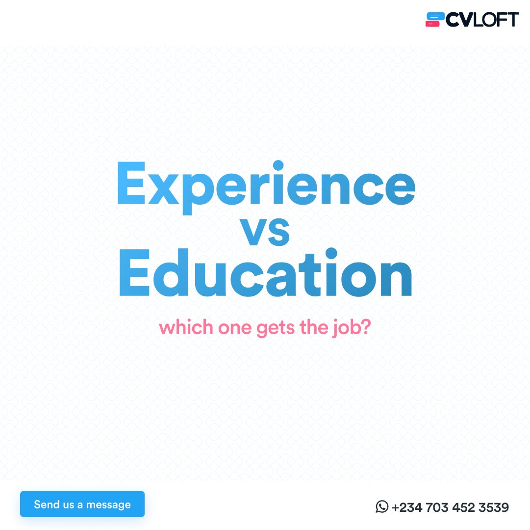 Is it experience or education that gets the job done? 🤔 Share your thoughts! #ExperienceVsEducation #CareerTalk