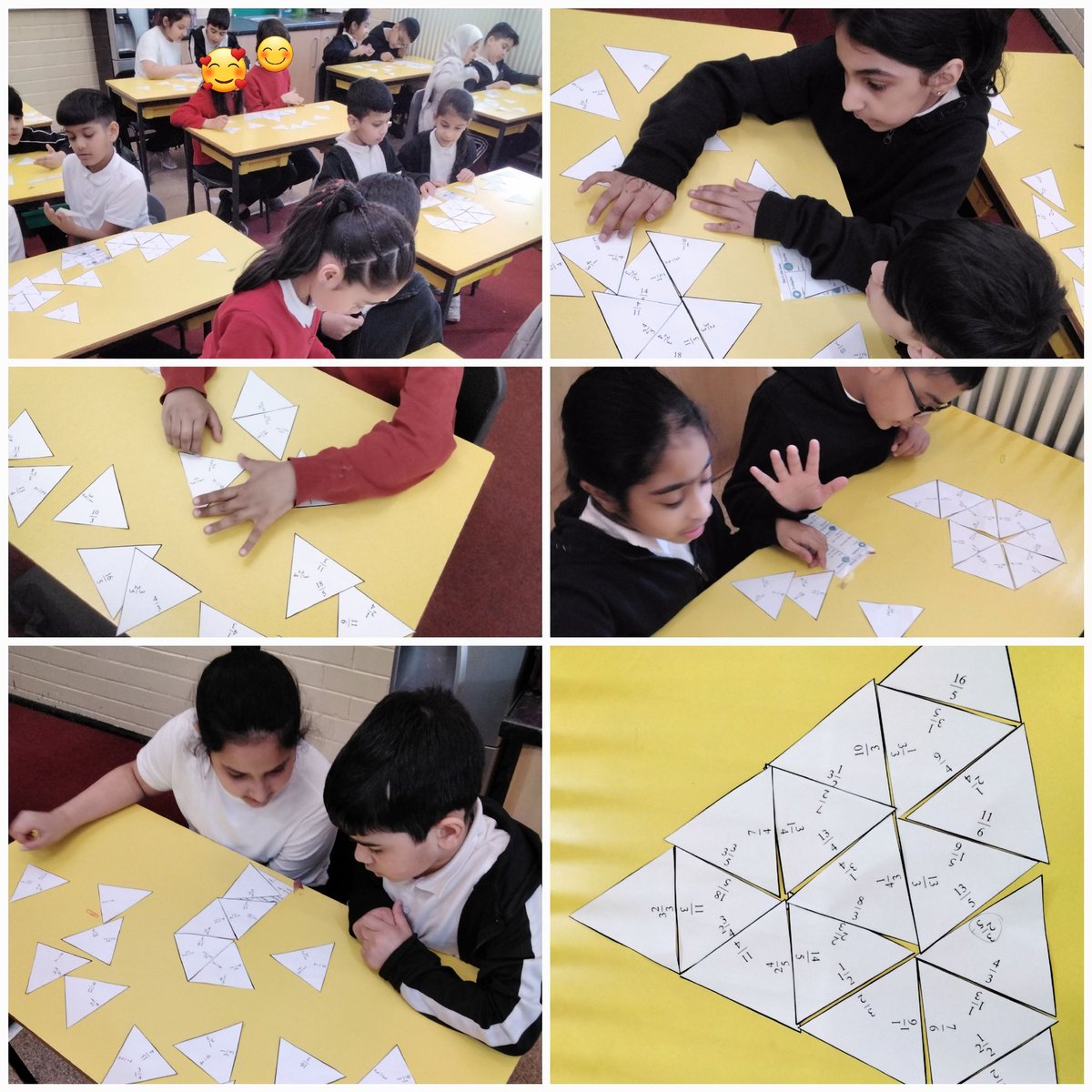 LeighPrimary's tweet image. This morning, 4H were learning how to convert mixed fractions into improper fractions. They then worked in pairs to justify their answers to their partner. @voice21oracy @leightrustb8 #fractions