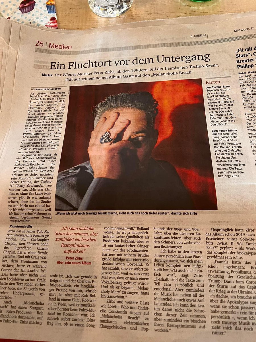 Big thanks to Brigitte Schokarth for the awesome feature on my new album 'Melancholia Beach' in <a href="/KURIERat/">KURIER</a> 🎶

<a href="/FabriqueRecords/">Fabrique Records</a>