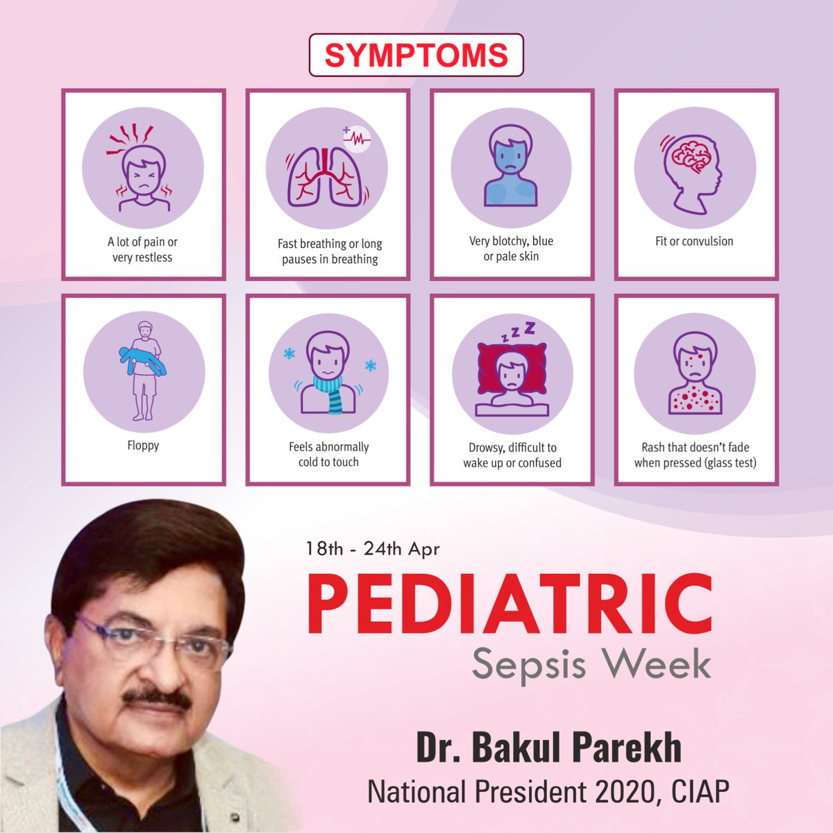 𝐏𝐄𝐃𝐈𝐀𝐓𝐑𝐈𝐂 𝐒𝐞𝐩𝐬𝐢𝐬 𝐖𝐞𝐞𝐤 🩺

Let's work together to educate and empower families and healthcare professionals ❤️

#bakuleshjayantparekh #pediatricsepsisweek #childhealth #PediatricCare #SepsisPrevention #earlydetection #ChildHealthMatters #childcare