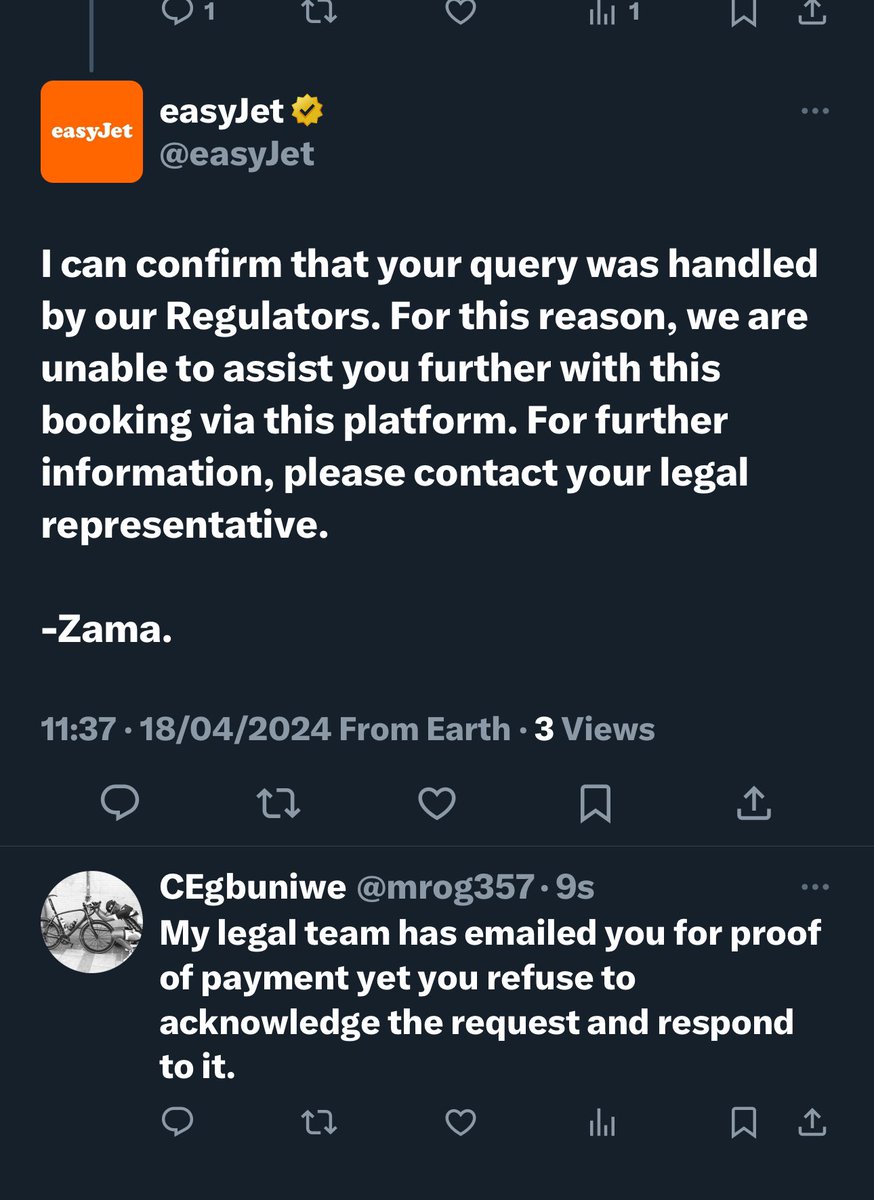 mrog357's tweet photo. @easyJet , what type of customer service is this? https://t.co/6UWBAzrj5y