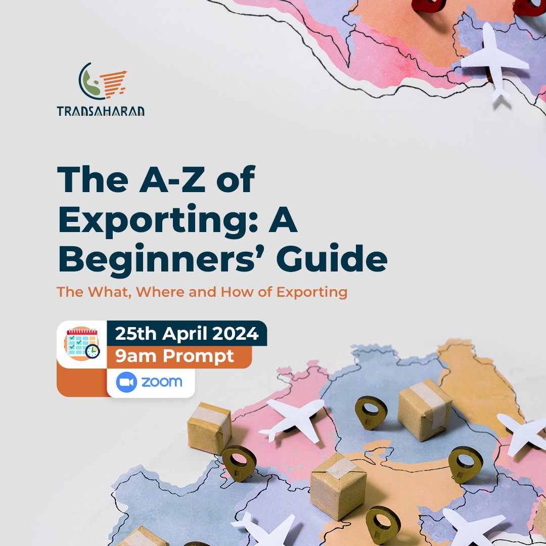 Have you been wondering how to excel in the export business?

Register now for our well-curated webinar today and stand a chance to learn all you need to know about exporting your products to a new market.
 
Register here👇🏼
lnkd.in/dh5htyUk