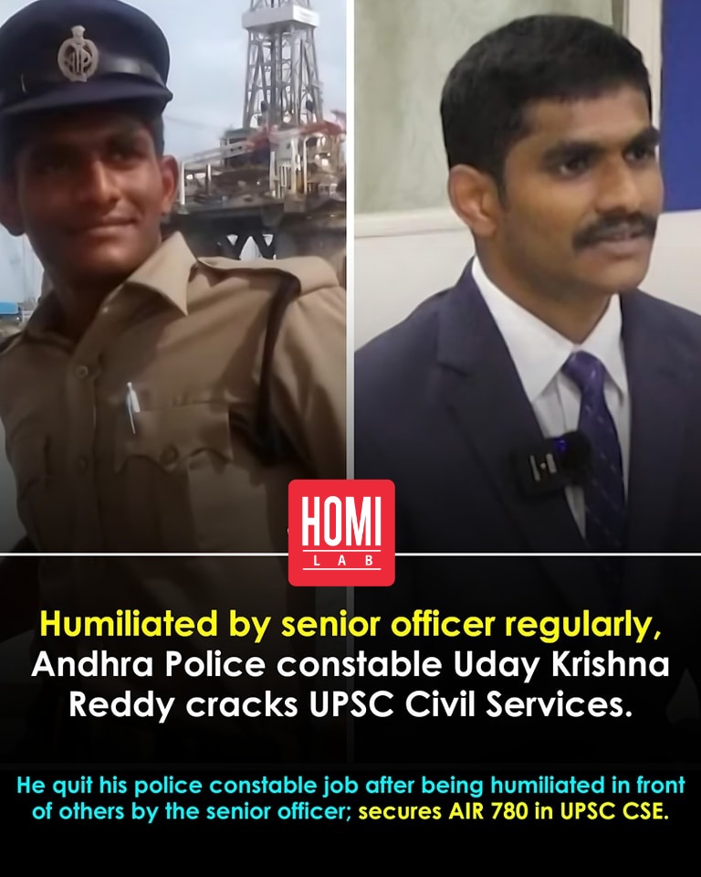 srijanpalsingh's tweet photo. "Revenge is for the weak... I believe in Karma. The Circle Inspector will realize his mistake one day," says Uday Krishna Reddy, a devout follower of Lord Krishna, after being humiliated by a Circle Inspector. From a police constable to a UPSC achiever, he turned adversity into achievement by securing the 780th rank in the Civil Services exam. His journey teaches us that with faith and perseverance, we can transform obstacles into opportunities. #Resilience #UPSC #CivilServices #Inspiration #Motivation