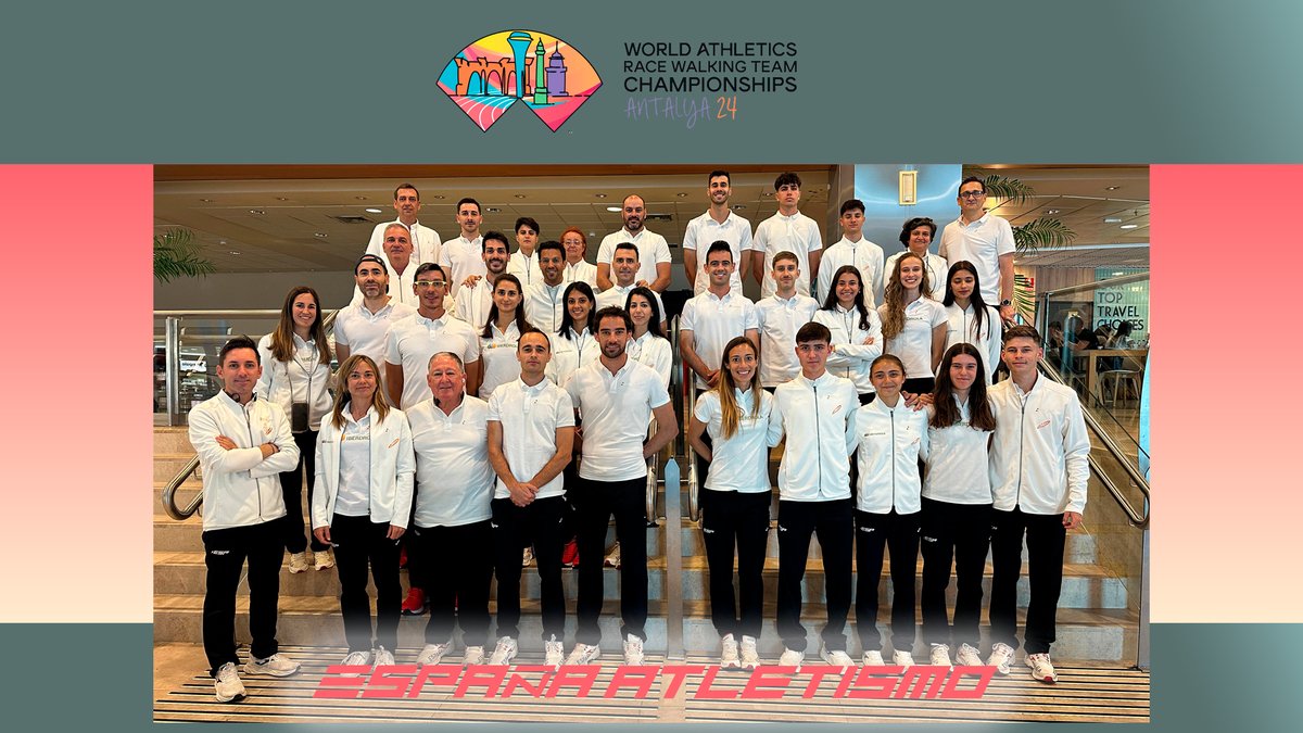 ✈️Rumbo a Antalya 🇹🇷 #WorldRaceWalking Finalmente 2⃣1⃣ atletas #EspañaAtletismo Este domingo, el desenlace de las medallas en cada una de las pruebas en juego (20 km marcha ABS, 10 km marcha Sub20 y Relevo Mixto, ésta última con plazas olímpicas en juego) La Previa + Dossier