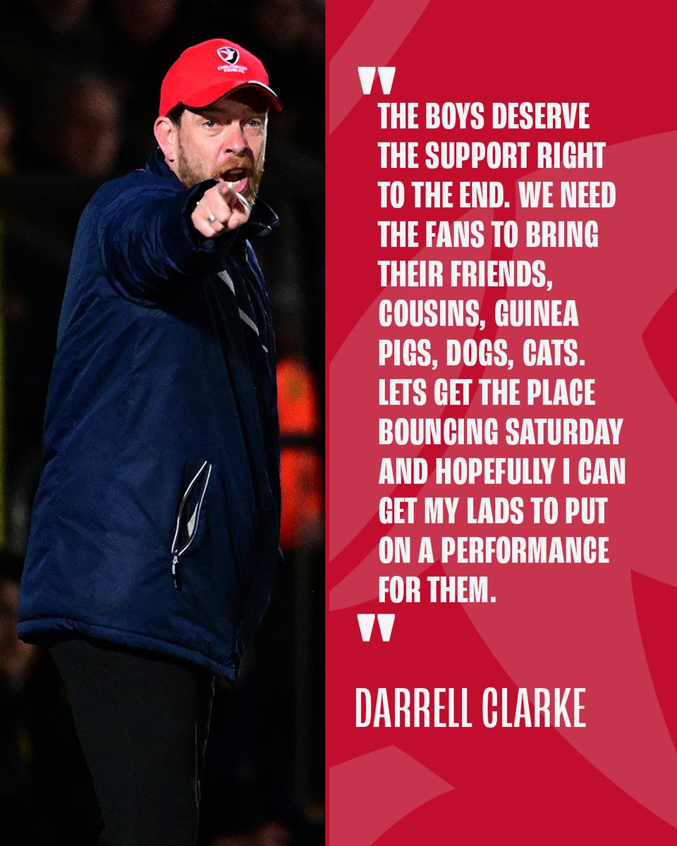 "Lets get the place bouncing!"🐹🐶🐱

🔗 cheltenhamtownfc.ktckts.com/event/chel2324…

#ctfc♦️