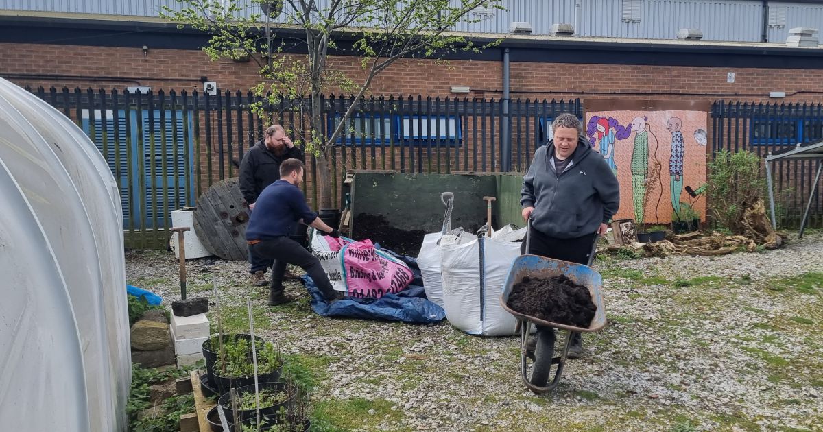 A typical Wednesday Gather and Grow day! Great chat, a bit of graft and some hot soup to finish. Join us every Wednesday morning from 10am until 1pm or let someone else know who might not see this. At Rooted in Hull, we grow people and food.