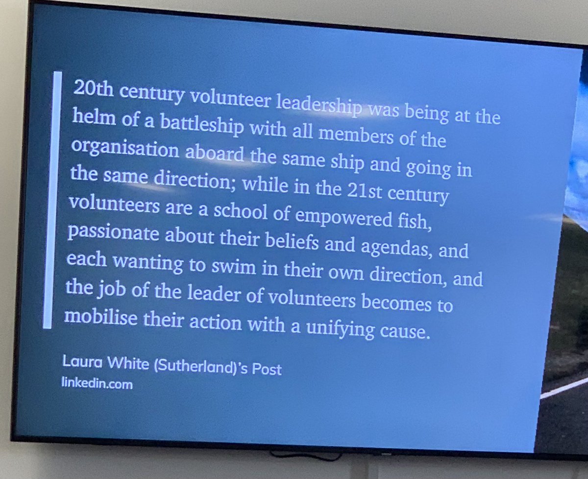 ´Tomorrow is today’: we need to start thinking about tomorrow’s volunteering today! Commitment to a cause, demonstration of impact and flexibility are essential for successful volunteer involvement ⁦<a href="/WCVACymru/">WCVA | CGGC</a>⁩