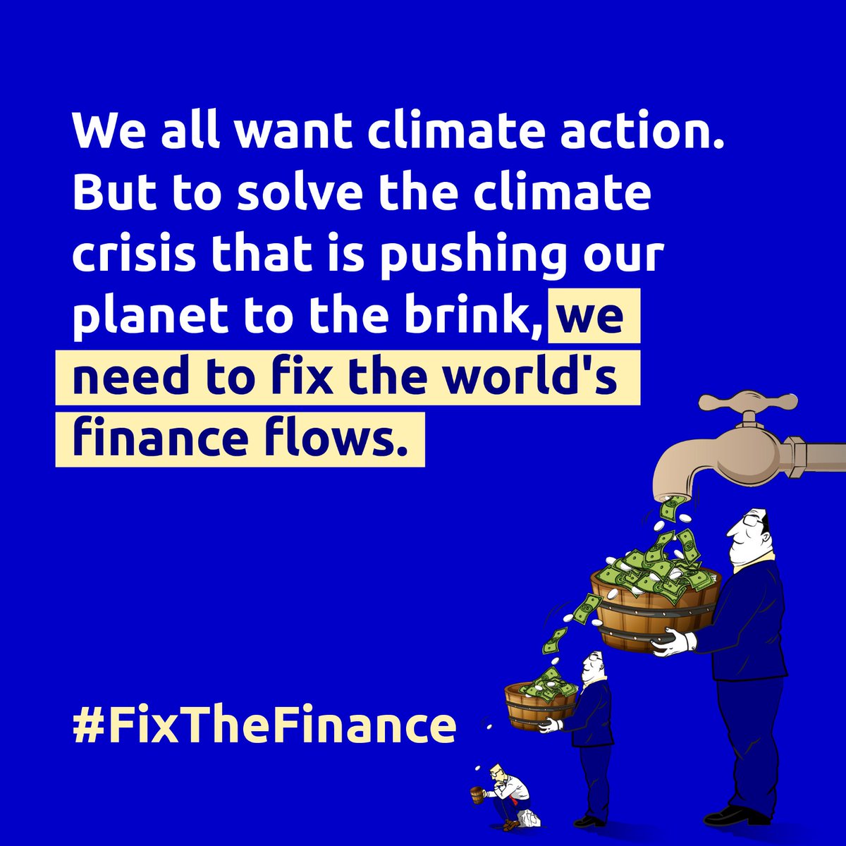 Banks, multilateral institutions and regional development banks are financing the fossil fuel and harmful industrial agriculture industries that are causing the climate crisis and destroying local communities.
#PayUp4LossAndDamage #ForPeopleForPlanet
#PeopleOverProfit.