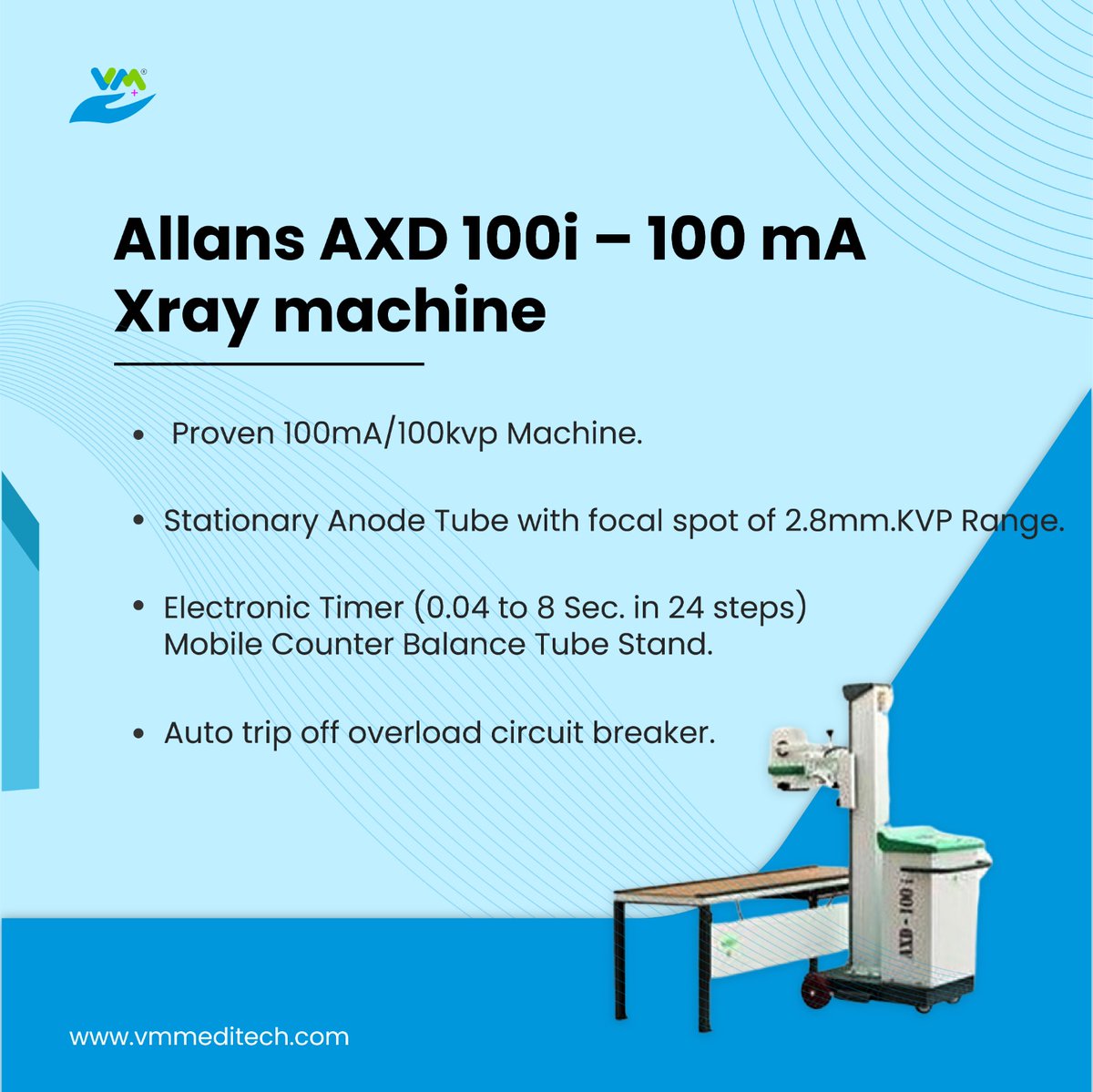 vmmeditech's tweet photo. Introducing the pinnacle of X-ray technology

Contact us  : https://t.co/hrDQEmZdDN

#AllansAXD100i #XrayInnovation #MedicalImaging #MedicalEquipment #QualityCare #QualityInstruments https://t.co/90chJMchKN