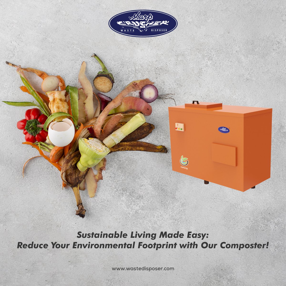 Transform #waste into valuable #Resources with #SharpCrusher's #Composter! 🌿♻️

Turn #kitchen scraps into nutrient-rich #compost for your garden.

Explore more at wastedisposer.com

#WasteDisposer #composting #wastetowealth #composite #OrganicWaste #wastemanagement