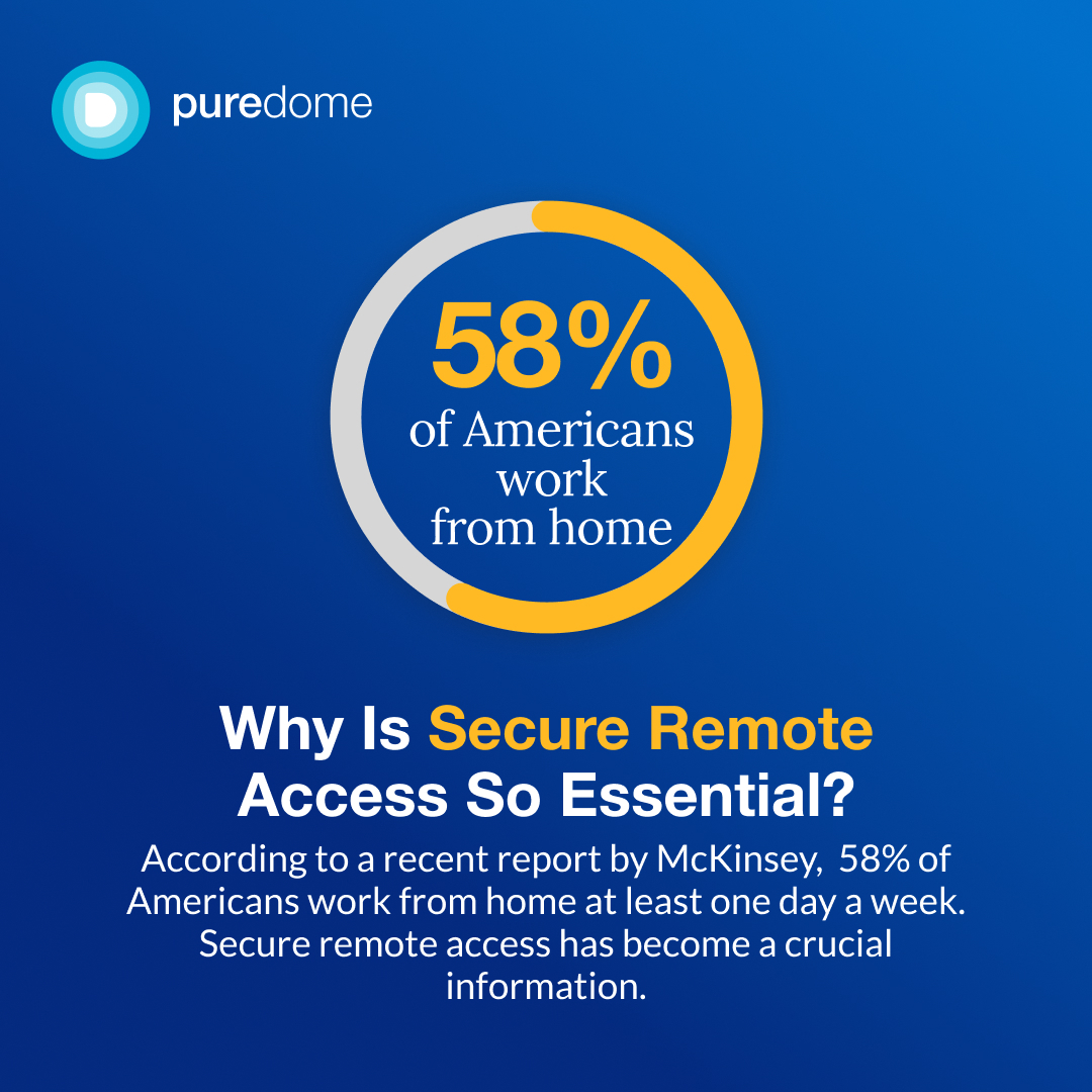 How critical is secure remote access in today's landscape of increasing remote work? 💻 With 58% of Americans working from home at least weekly, secure remote access emerges as an essential IT tool for numerous organizations. 🛡