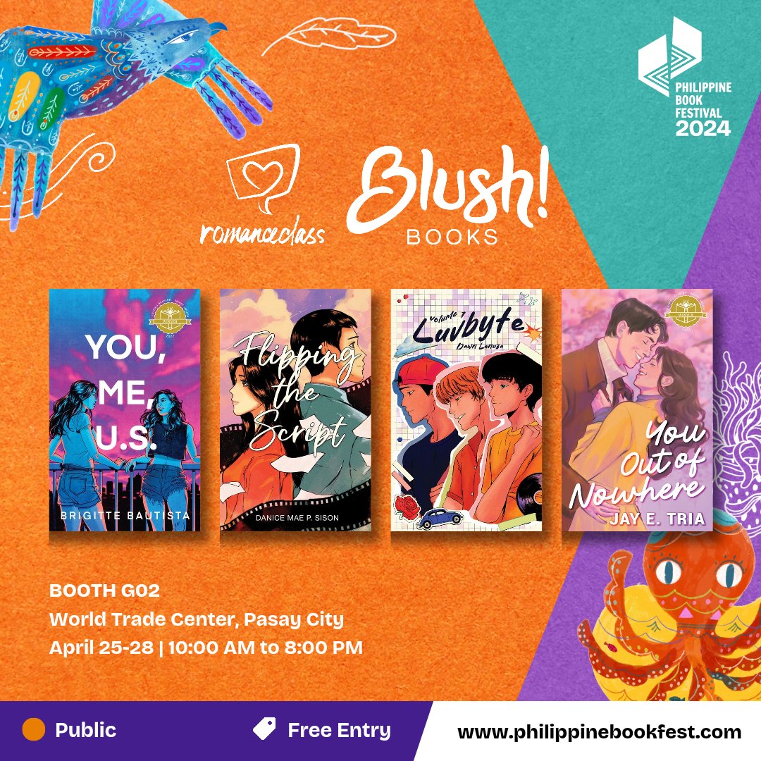 #RomanceClass will be bringing the kilig to this year's Philippine Book Festival happening at the World Trade Center in Pasay City from April 25-28! 🩷 #PHBookFest2024 Register here to join for FREE: philippinebookfest.com